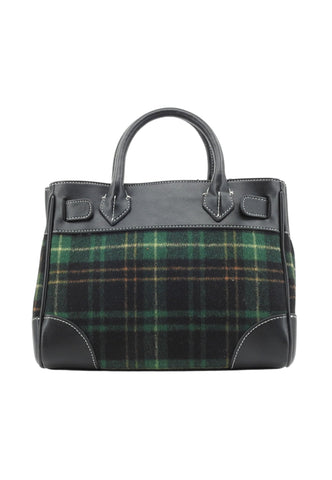 RUE MADAME Borsa A Mano Donna Nero Verde 1590-AI27-TARTAN GREEN