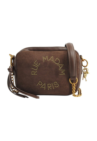 RUE MADAM Borsa Tracolla Donna Marrone Borchie 1592-AI27-SUEDE BROWN
