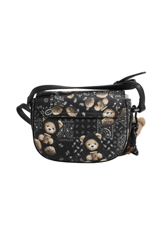 PASH BAG Borsa Tracolla Donna Nero Bianco 20112-VIN-W6M-P-AI27