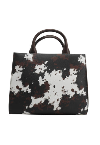 PASH BAG Borsa A Mano Donna Marrone Bianco Animalier 20116-FUR-W6B-P-AI27