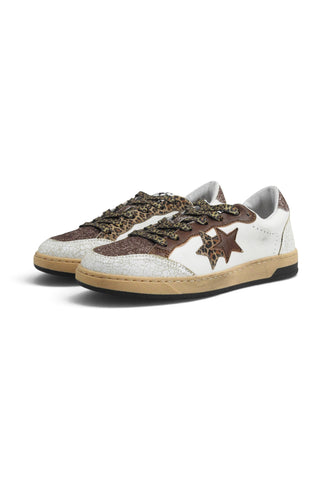 2STAR Sneakers Donna Bianco Marrone Glitter 2SD5208-538-AI27