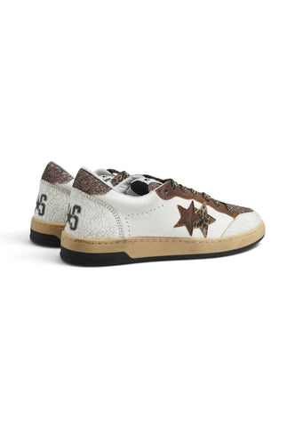 2STAR Sneakers Donna Bianco Marrone Glitter 2SD5208-538-AI27