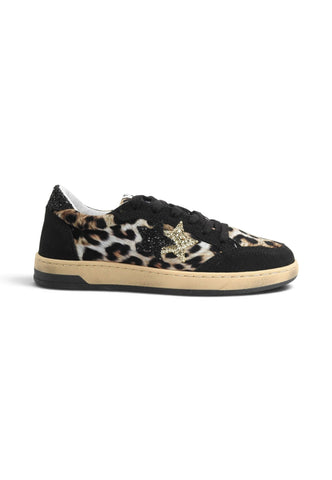 2STAR Sneakers Donna Nero Beige Animalier 2SD5212-442-AI27