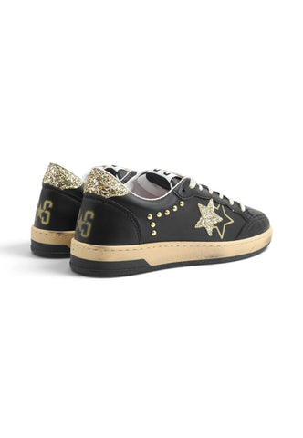 2STAR Sneakers Donna Nero Oro Glitter 2SD5231-116-AI27