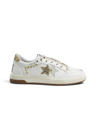 2STAR Sneakers Donna Bianco Oro Glitter 2SD5233-074-AI27