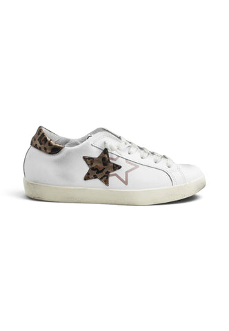 2STAR Sneakers Donna Bianco Marrone Animalier 2SD5284-088-AI27
