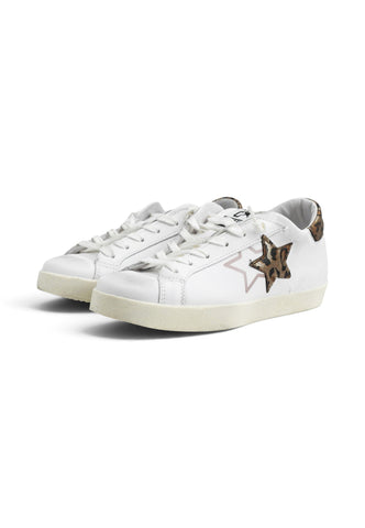 2STAR Sneakers Donna Bianco Marrone Animalier 2SD5284-088-AI27