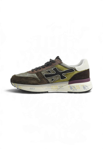 PREMIATA Sneakers Uomo Verde Marrone VAR-7717-AI27