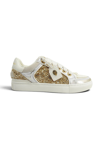 KURT GEIGER Sneakers Donna Bianco Oro Glitter 6148766769-AI27