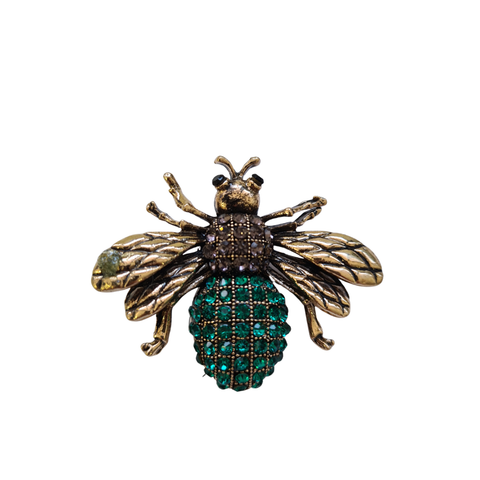 Spilla Ape Verde Oro