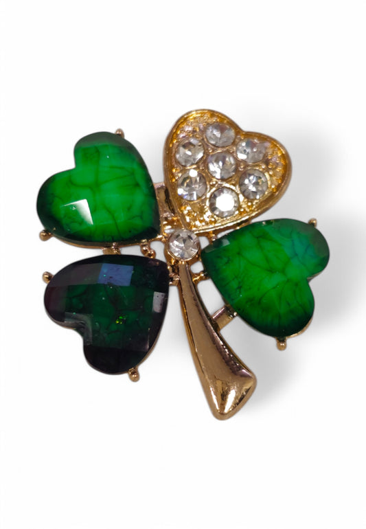 Spilla QUADRIFOGLIO Verde Gioiello