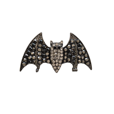 Spilla Pipistrello Nero Grigio