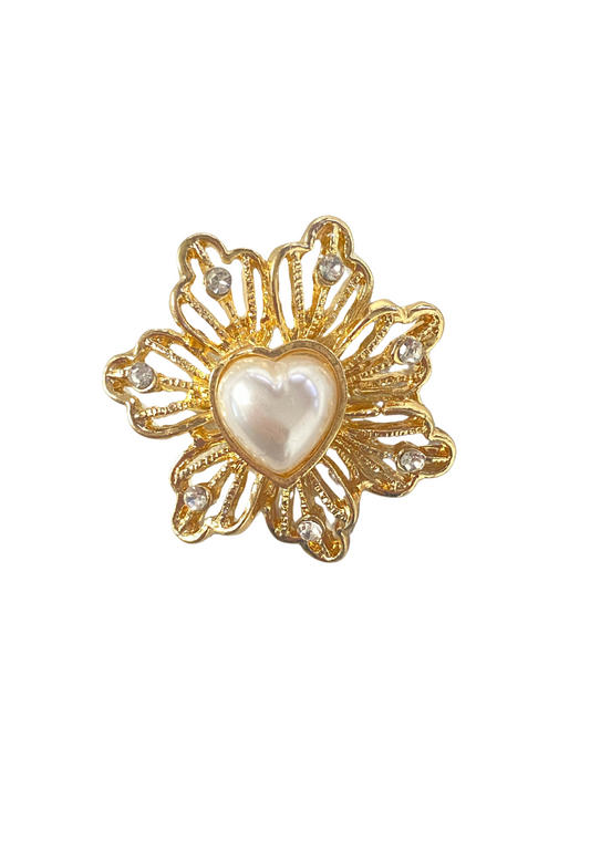 Spilla PERLA Giallo Bianco