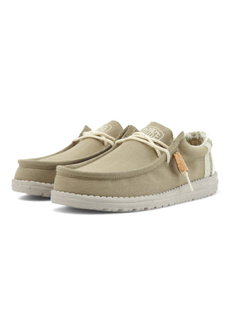 HEY DUDE Wally Break Stitch Sneaker Vela Uomo Mows Beige 40015-3VG