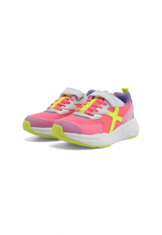 MUNICH Mini Track 87 Sneaker Bambino Fuxia Yellow Purple 8890087 - Sandrini Calzature e Abbigliamento