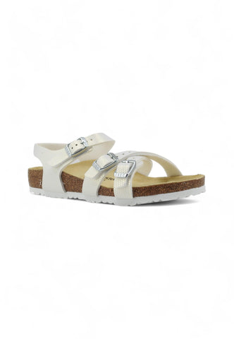 BIRKENSTOCK Kumba Kids Sandalo Bambino Shiny Lizard White 1026909 - Sandrini Calzature e Abbigliamento