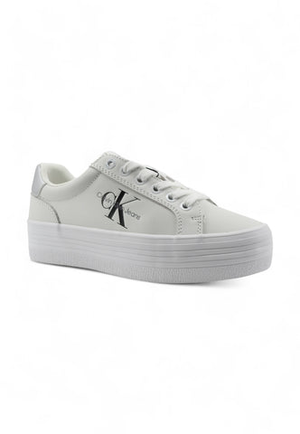 CALVIN KLEIN Vulc Sneaker Donna Bright White Silver YW0YW01474