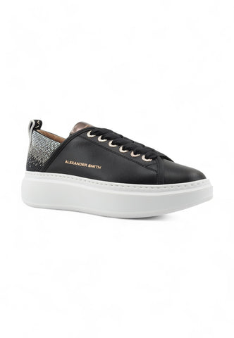 ALEXANDER SMITH Wembley Sneaker Donna Black Silver WYW0497