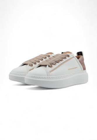 ALEXANDER SMITH Wembley Sneaker Donna White Nude WYW0085