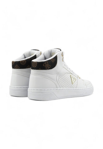 GUESS Sneaker Donna White Brown FLTDSZFAL2