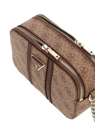 GUESS Noreen Borsa Tracolla Donna Latte Logo Brown SG900014