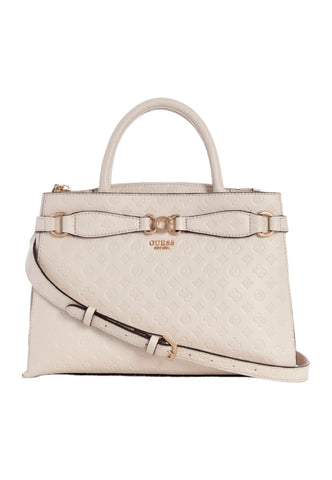 GUESS Arlena Logo Borsa Girlfriend Satchel Donna Taupe Beige PG933606