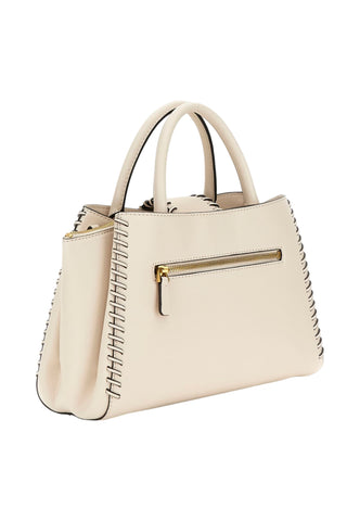 GUESS Libera Borsa Girlfriend Satchel Donna Stone Beige BA900205