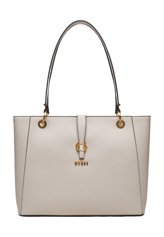 GUESS Kuba Borsa Noel Tote Donna Stone Bianco VA932925