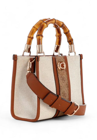 GUESS Kerima Mini Borsa Tote Donna Natural Latte Logo AG933777