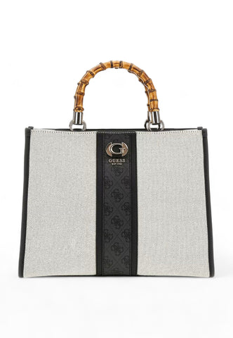 GUESS Kerima 2 Borsa Tote Donna Natural Coal Logo AG933722