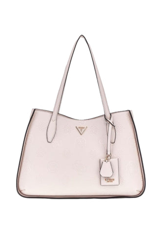 GUESS Keandra Borsa Girlfriend Carryall Stone Logo Beige PL932323