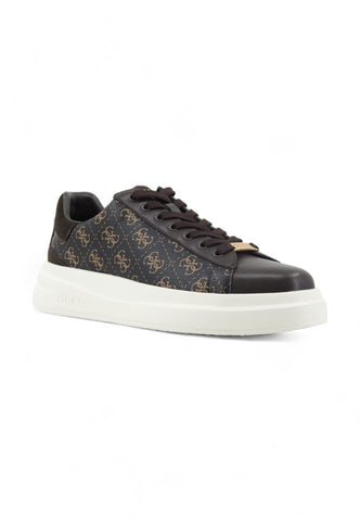 GUESS Logo Printed Retro Suede Sneaker Uomo Brown Ocra FMPVIBFAL12