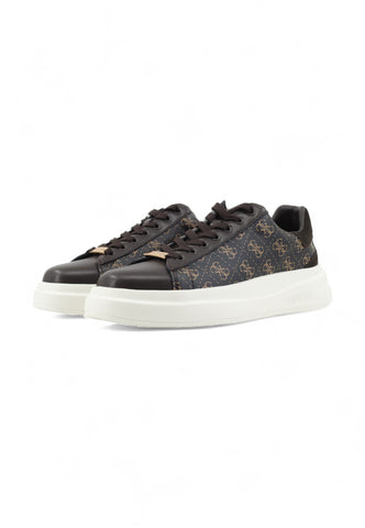 GUESS Logo Printed Retro Suede Sneaker Uomo Brown Ocra FMPVIBFAL12