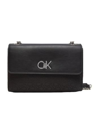 CALVIN KLEIN Re-Lock Borsa Donna Black Jaquard K60K612641