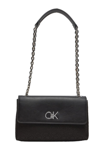 CALVIN KLEIN Re-Lock Borsa Donna Black Jaquard K60K612641