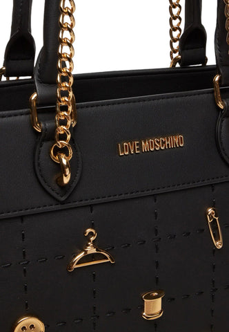 LOVE MOSCHINO Borsa Tote Borchie Donna Nero JC4066PP1LLI0000