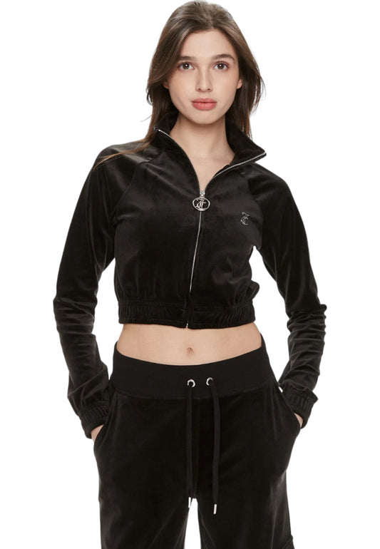 JUICY COUTURE Felpa Crop Donna Nero TASHA