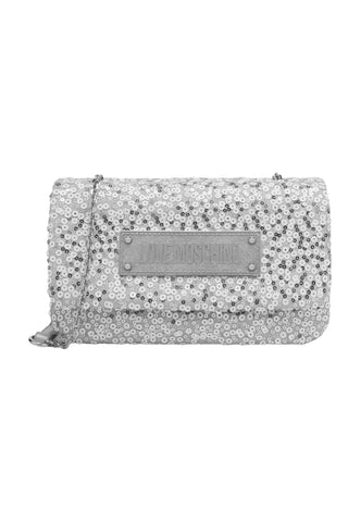 LOVE MOSCHINO Pochette Strass Donna Argento JC4143PP1LLO190A