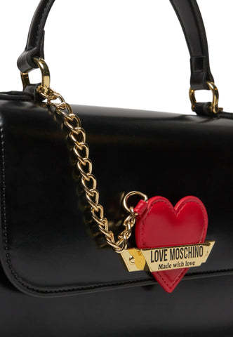 LOVE MOSCHINO Borsa Satchel Cuore Donna Nero JC4138PP1LLM1000