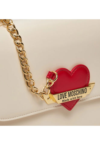 LOVE MOSCHINO Borsa Satchel Cuore Donna Avorio JC4138PP1LLM1110