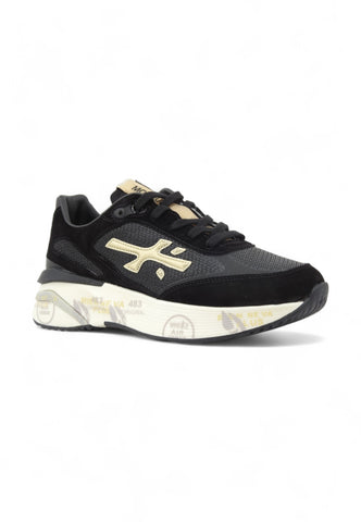 PREMIATA Running Suede Sneaker Donna Black Gold MOERUND-6991