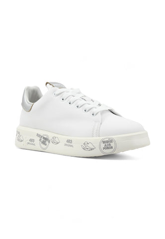 PREMIATA Sneaker Donna White Silver BELLE-6823