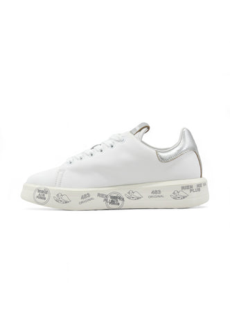 PREMIATA Sneaker Donna White Silver BELLE-6823