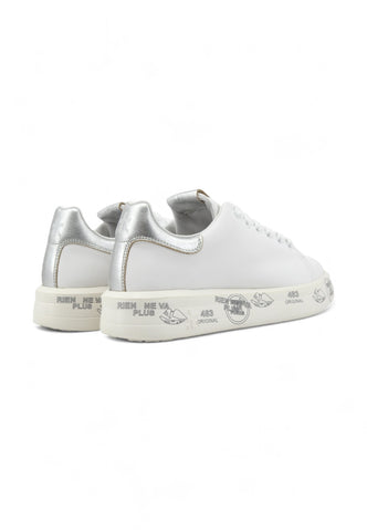 PREMIATA Sneaker Donna White Silver BELLE-6823