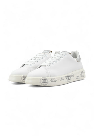 PREMIATA Sneaker Donna White Silver BELLE-6823