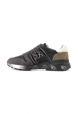 PREMIATA Running Suede Sneaker Uomo Black Gray LANDER-4951