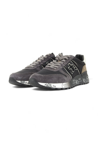 PREMIATA Running Suede Sneaker Uomo Black Gray LANDER-4951