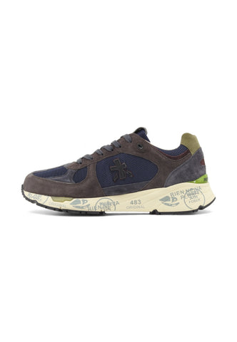 PREMIATA Running Suede Sneaker Uomo Brown Blue MASE-6889