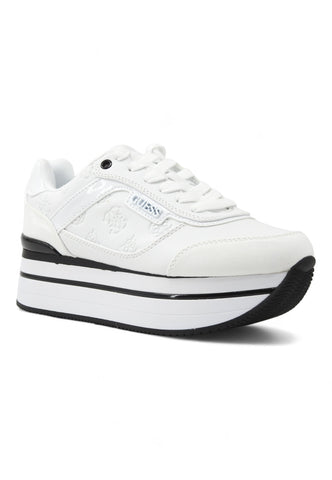 GUESS Suede Sneaker Donna White FL5HNSPEL12