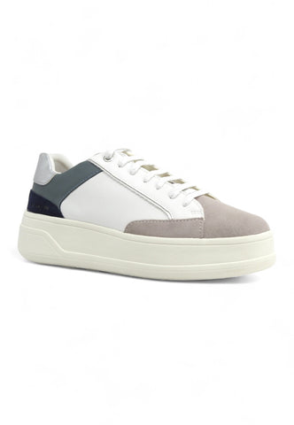 GEOX Suede Spherica Sneaker Donna White Rock D46WVE0BC22C1Z5Y